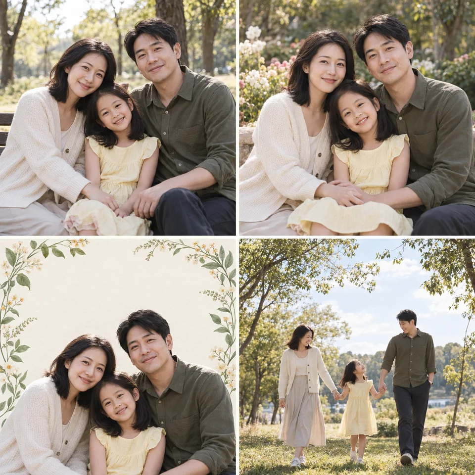 Turn shared photos into keepsakes — Memory portrait · Anniversary card · Album cover